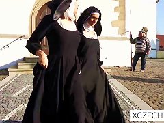 Nun-loving Teens Have A Blast In Catholic Nuns And The Monster, Featuring Big Titties, Czech Humor, And Lots Of Fun!